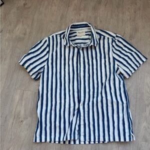 Madewell Striped Blue and White Men's Shirt